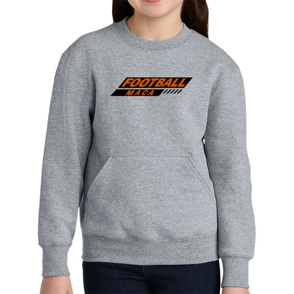 Football - Youth Core Fleece Crewneck Pocket Sweatshirt Thumbnail