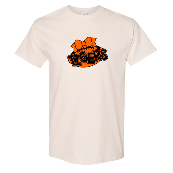 Tigers Football Bow - Heavy Cotton™ T-Shirt Thumbnail