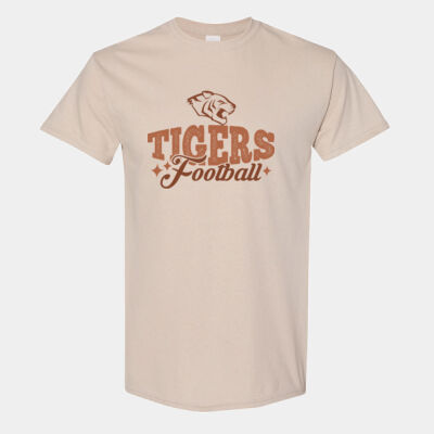 Retro Tigers Football - Heavy Cotton™ T-Shirt Thumbnail