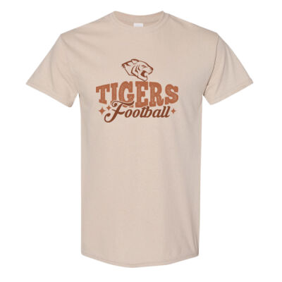 Retro Tigers Football - Heavy Cotton™ T-Shirt Thumbnail