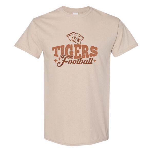 Retro Tigers Football - Heavy Cotton™ T-Shirt Thumbnail