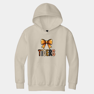 Tigers Bow - Youth Heavy Blend Hooded Sweatshirt Thumbnail