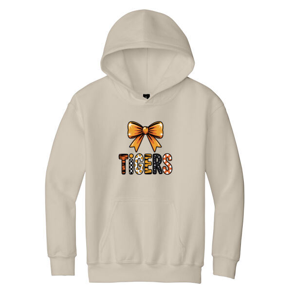 Tigers Bow - Youth Heavy Blend Hooded Sweatshirt Thumbnail