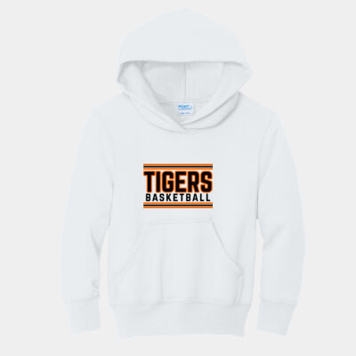 Tiger Basketball Line - Youth Core Fleece Pullover Hooded Sweatshirt Thumbnail